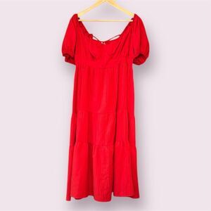ARULA Red Midi Dress